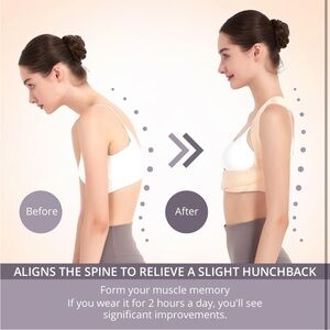 Posture Corrector for Women & Men, Breathable Back Brace, Adjustable Posture S/M